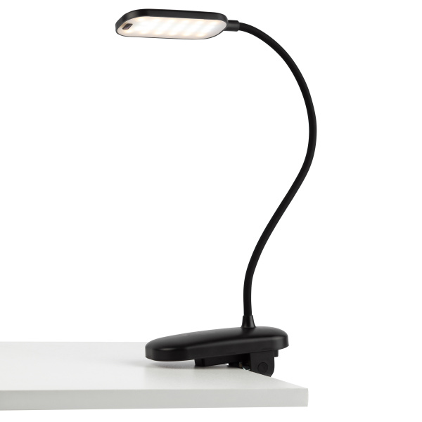 купить Светильник настольный свд 6Вт 3000-6500К лм черный прищепка диммер аккумулятор ЭРА управление жестом в Сыктывкаре Светильник настольный свд 6Вт 3000-6500К лм черный прищепка диммер аккумулятор ЭРА управление жестом