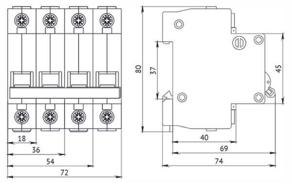Автомат 1Р 25А C 4,5кА ВА47-29 КЭАЗ 