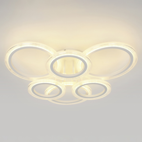 Светильник потолочный (люстра) свд 90Вт 3000К-6500К 7300лм белый пульт 