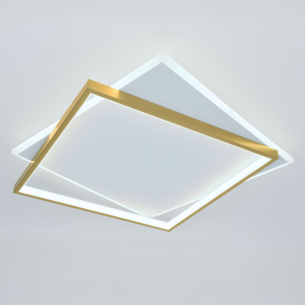 Светильник потолочный (люстра) свд 82Вт 3000К-6500К 6700лм белый/золото пульт 