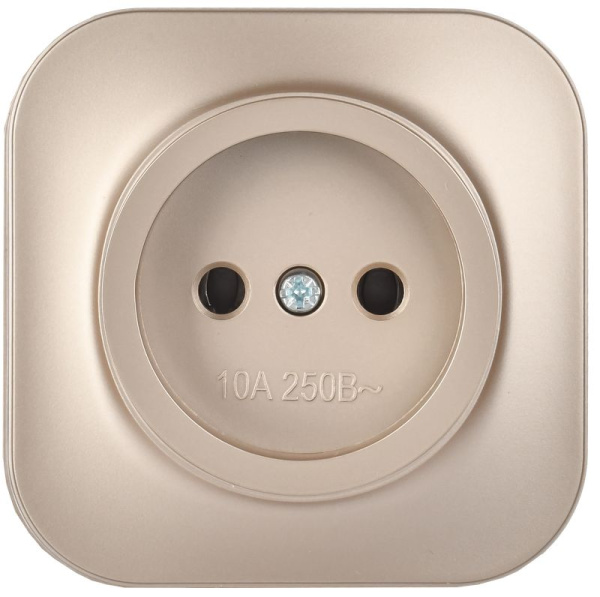 купить Глори шампань розетка открытая 1-мест IP20  в Сыктывкаре Глори шампань розетка открытая 1-мест IP20