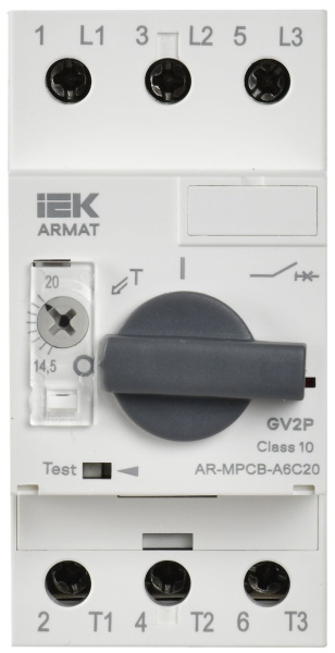 Автомат защиты двигателя 14,5-20А GV2P IEK ARMAT