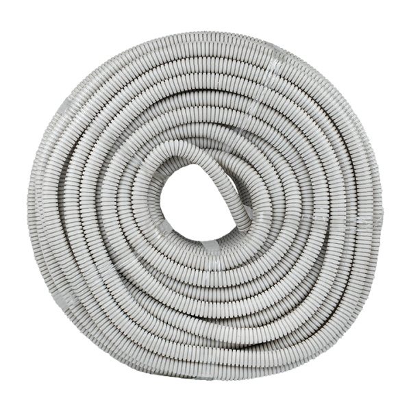 Труба гофра 16мм ПВХ белый с протяжкой EKF 100м