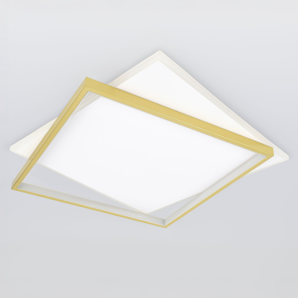 Светильник потолочный (люстра) свд 82Вт 3000К-6500К 6700лм белый/золото пульт 