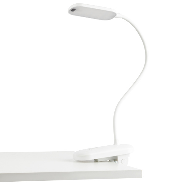 купить Светильник настольный свд 6Вт 3000-6500К лм белый прищепка диммер аккумулятор ЭРА управление жестом в Сыктывкаре Светильник настольный свд 6Вт 3000-6500К лм белый прищепка диммер аккумулятор ЭРА управление жестом