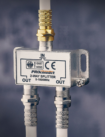 купить Делитель TVх2 5-1000МГц +3F-разъема  в Сыктывкаре Делитель TVх2 5-1000МГц +3F-разъема