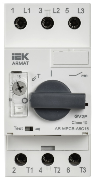 Автомат защиты двигателя 10-16А GV2P IEK ARMAT